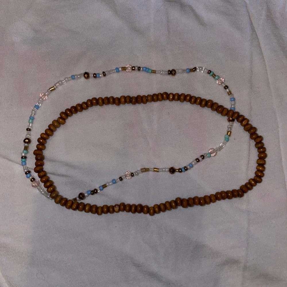 boho beaded choker necklace set — can wear separately !!